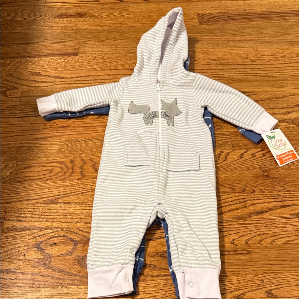 Yoga Sprout hooded fleece jumpsuits